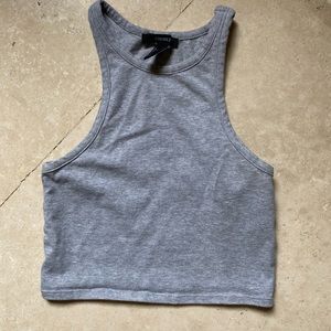 Grey Racerback Crop Top